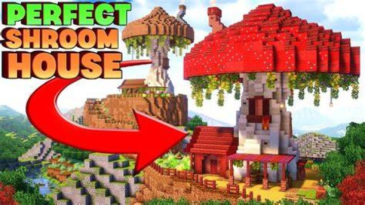 How to build a mushroom in minecraft