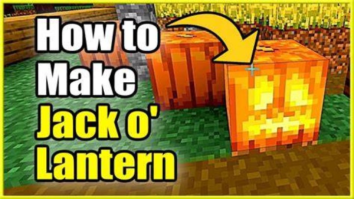 How to make a jackolantern in minecraft