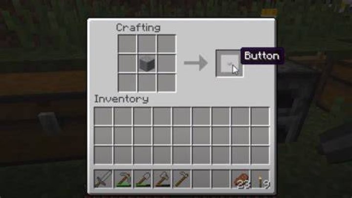How to make stone button in minecraft