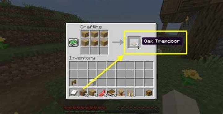 How to make trap door in minecraft