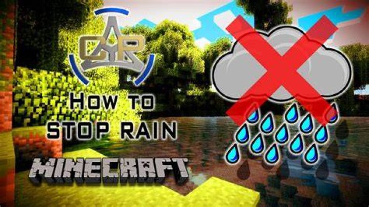 How to stop rain in minecraft pc