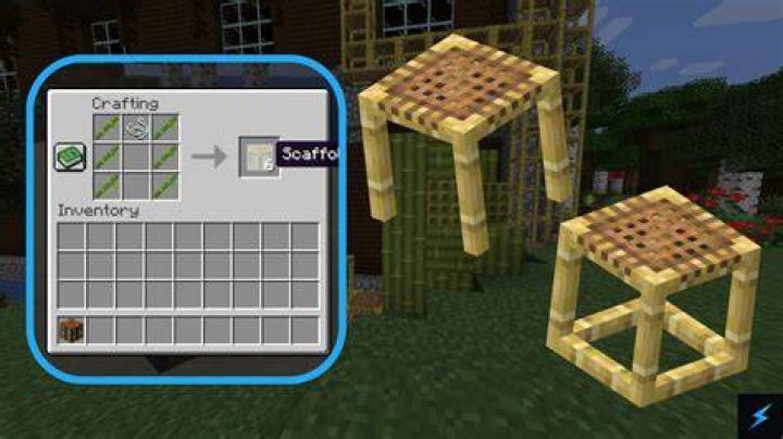 What does a scaffolding do in minecraft