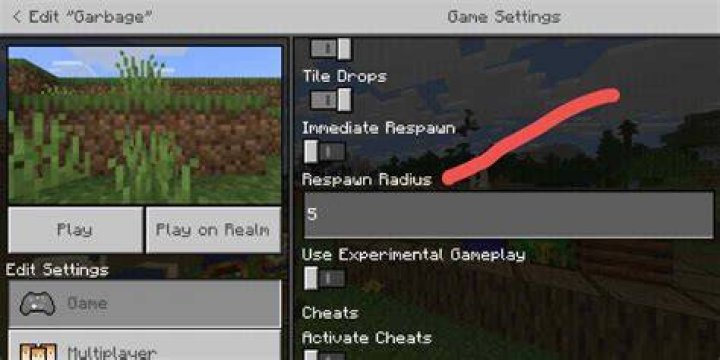 What is a respawn radius in minecraft
