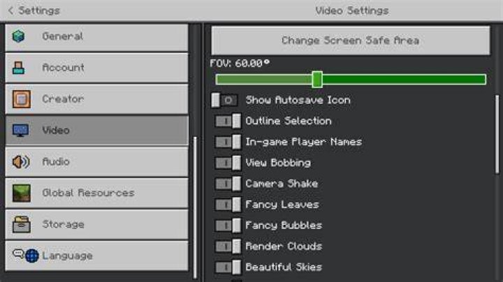 What is the default fov in minecraft